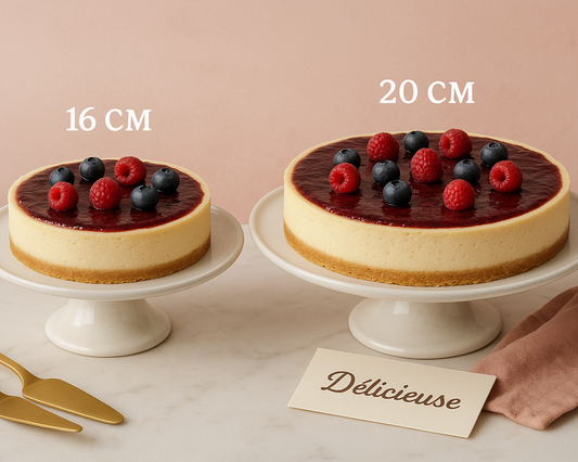 Mixed Berries Cheesecakes with Fresh Berries - smaller berries, full jam coverage