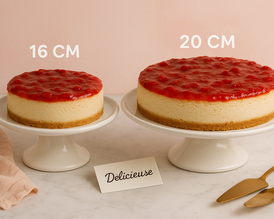 Strawberry Cheesecakes - final version with baked color and thin base